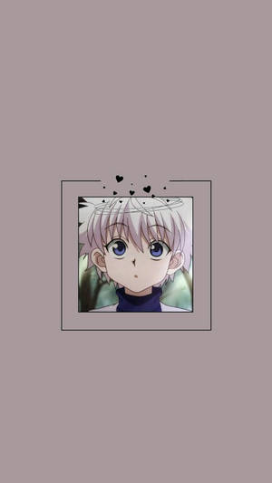 Wide-eyed Killua Iphone Wallpaper