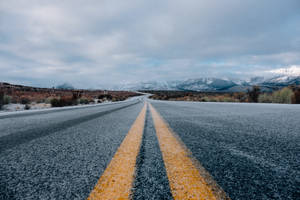 Wide Shot Of A Road Wallpaper