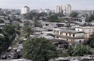 Wide Shot Of The Buildings City Of Douala Wallpaper