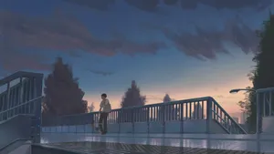 Widescreen Your Name Footbridge Wallpaper