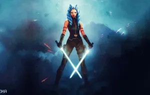 Wielding The Legendary Lightsaber. Wallpaper