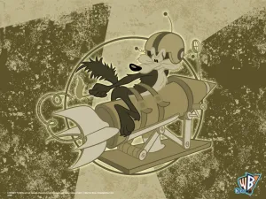 Wile E Coyote In Rocket Wallpaper