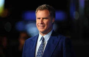 Will Ferrell Strikes A Pose At A Promotional Event Wallpaper