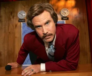 Will Ferrell Striking A Pose On The Red Carpet Wallpaper