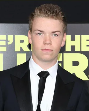 Will Poulter Black Suit Event Wallpaper