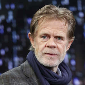 William H. Macy Striking A Confident Pose Wallpaper