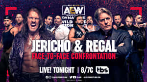 William Regal And Chris Jericho In An Intense Moment At Aew Dynamite. Wallpaper