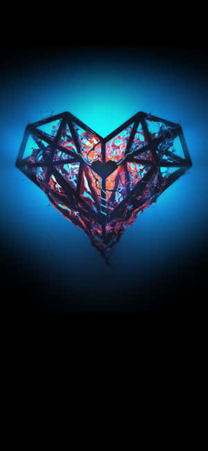 Windowed Heart Designer Iphone Flame Wallpaper