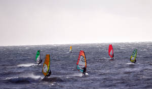 Windsurfing In United Kingdom Wallpaper