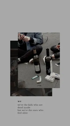 Wine Bottles Aesthetic Grunge Iphone Wallpaper