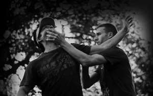 Wing Chun Fighting Art Black And White Wallpaper