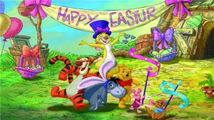 Winniethe Pooh Easter Celebration Wallpaper