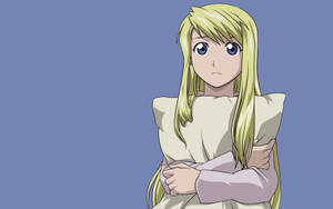 Winry Rockbell Relaxing With A Book Wallpaper
