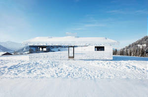 Winter House Made Of Mirrors Wallpaper