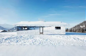 Winter House Made Of Mirrors Wallpaper