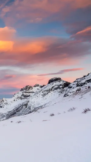 Winter Phone Snowy Mountain Wallpaper