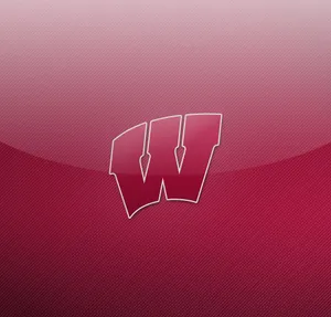 Wisconsin Badgers Logo On A Red Background Wallpaper