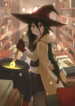 Witchy Cooking Art For Iphone Screens Wallpaper