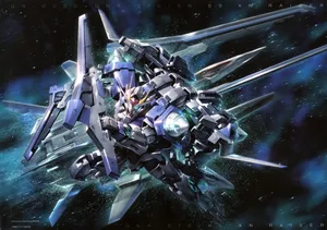 Witness The Power Of Mobile Suit Gundam In This Intense Battle Wallpaper