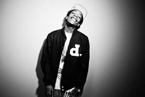 Wiz Khalifa Grayscale Wallpaper