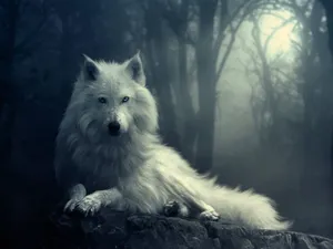 Wolf In Forest Wallpaper