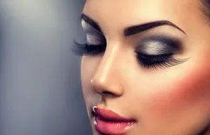 Woman Face Silver Eyeshadow Wallpaper