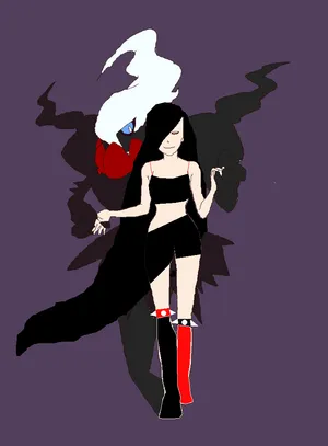 Woman Placed Over Darkrai Wallpaper