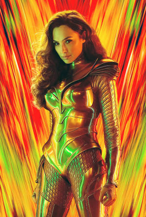 Wonder Woman 1984 Golden Full Body Armour Wallpaper