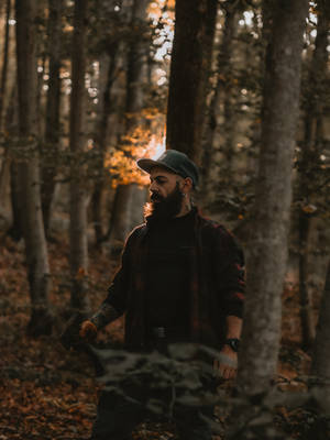 Woodcutter Man Aesthetic Wallpaper