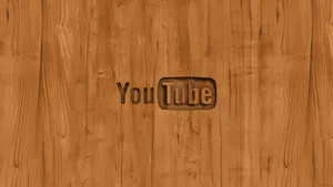 Wooden 2048x1152 Youtube Logo Wallpaper