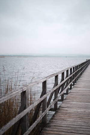 Wooden Dock 8k Phone Wallpaper