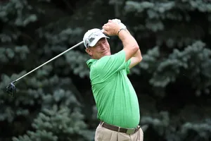 Woody Austin Swinging His Golf Club Wallpaper