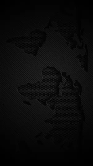 World Map Pure Black Hd Phone Digital Artwork Wallpaper