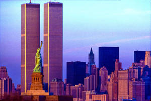 World Trade Center In Purple Wallpaper