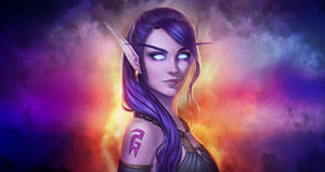 Wow Classic Elf Woman Wallpaper