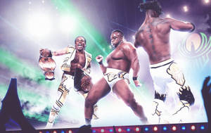 Wrestler Breaking Out The Dance Moves At The Arena Wallpaper