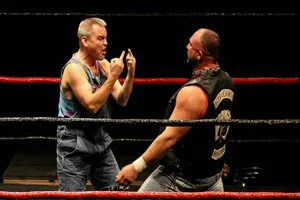 Wrestling Match Staredown Wallpaper