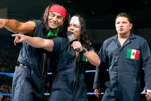 Wrestling_ Trio_ Performance_ Mexico_ Flag Wallpaper