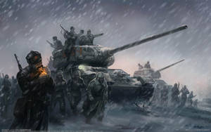 Ww2 Tank Paint Art Wallpaper