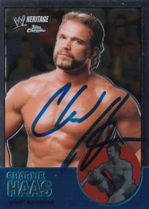Wwe Charlie Haas Signed Topps Trading Card Wallpaper