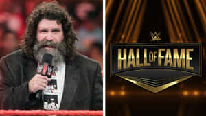 Wwe Hall Of Famer Mick Foley In Action Wallpaper