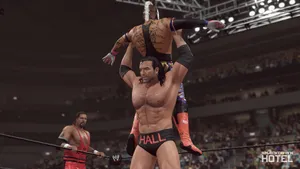 Wwe Player Scott Hall Fighting Wallpaper