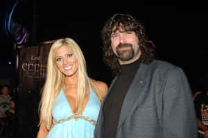Wwe Raw Superstar Mick Foley And Wwe Diva Torrie Wilson Wallpaper