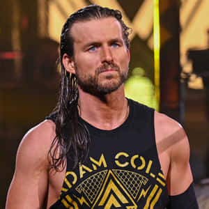 Wwe Superstar Adam Cole With His Intense Poker Face. Wallpaper