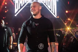 Wwe Wrestler Baron Corbin Entrance Wallpaper