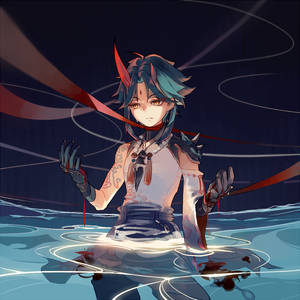 Xiao Genshin Impact Bleeding Hands Wallpaper