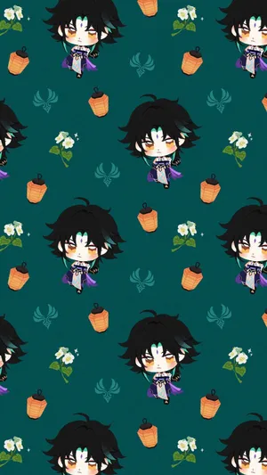 Xiao Genshin Impact Cute Chibi Wallpaper