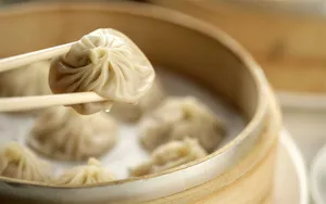 Xiaolongbao Dumpling Food And Chopsticks Wallpaper