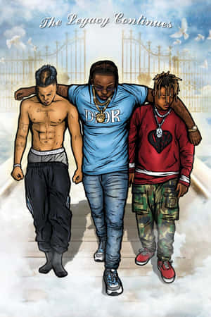 Xxxtentacion And Juice Wrld And Ski Mask Wallpaper