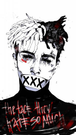 Xxxtentacion Anime Drawing Wallpaper